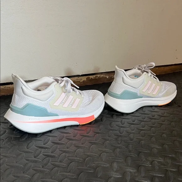 Adidas Women's White and Pastel Athletic Shoes - Picture 2 of 6